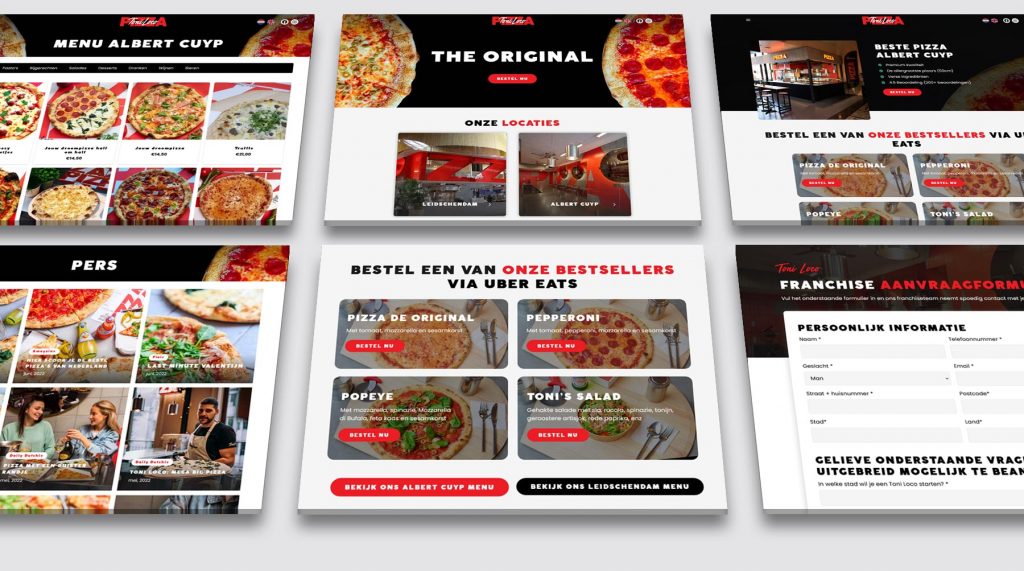 pizzeria webwinkel laten maken