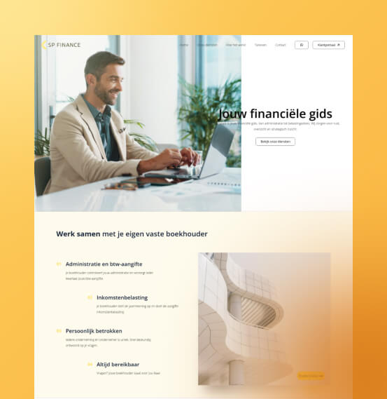 website voor boekhouder spfinance